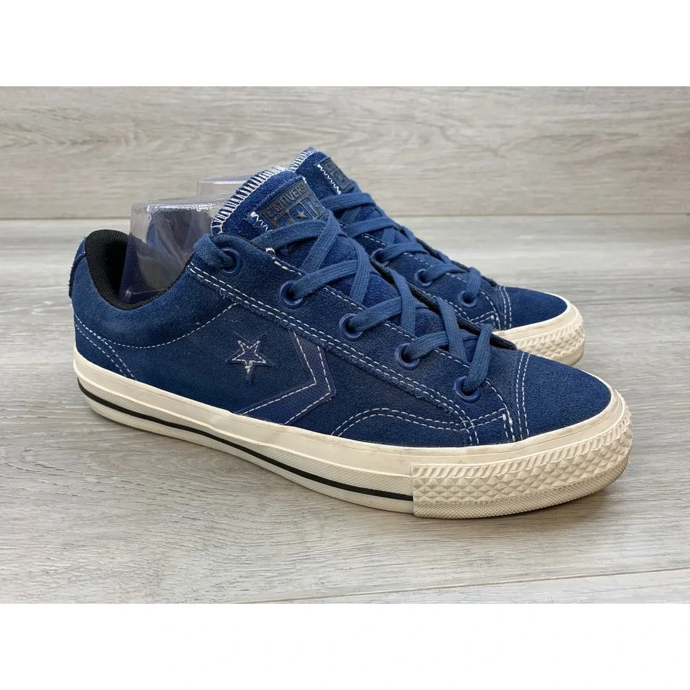 Converse CONS Star Player Men's Sneakers Blue Suede Low Top 6.5 Retro Shoes - Picture 1 of 11